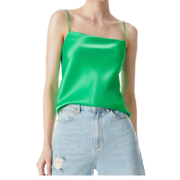 Alice + Olivia Tops - Alice + Olivia Harmon Drapey Slip Tank